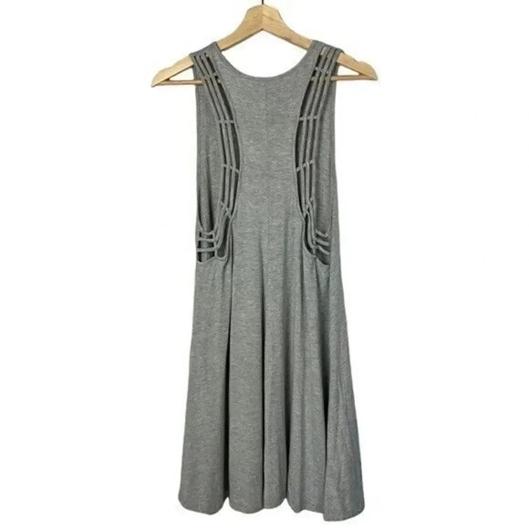 Tart Collections Gray Sleeveless Cut Out Back Swing T-Shirt Dress S - Picture 2 of 4